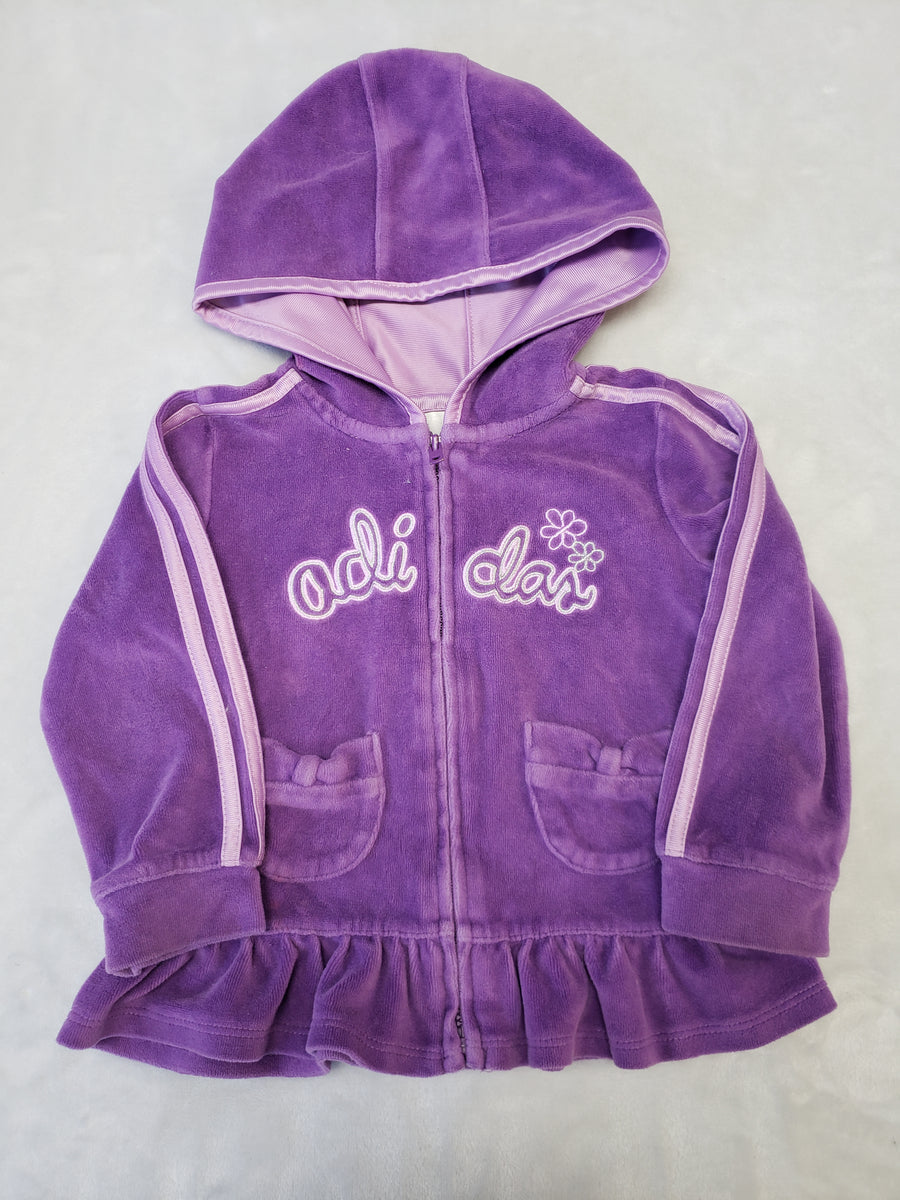 Adidas Velour Zip-up Hoodie – Twice Loved Children's Consignment