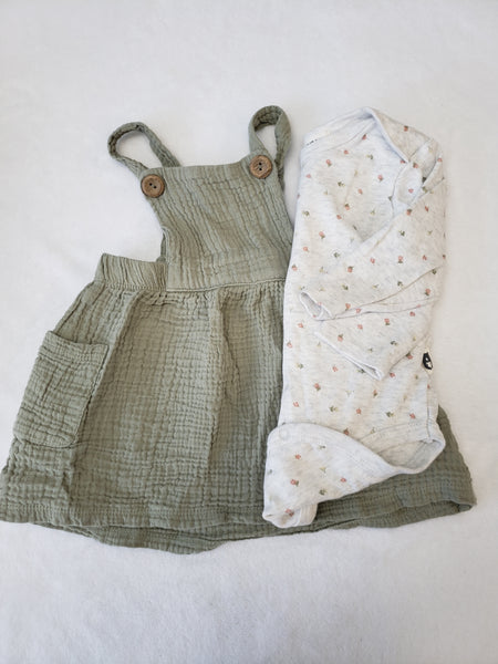 Rabbit +Bear Organic Cotton Jumper Dress Outfit