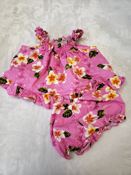 Lei Aloha Pink Floral 2pc Outfit