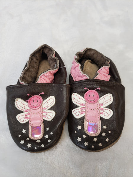 Leather Butterfly Slip on Shoes