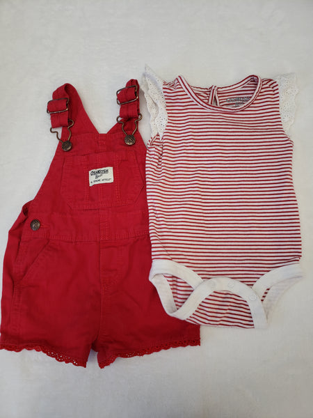 Oshkosh 2pc Shortall Set