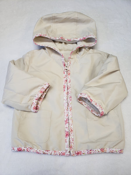Beige Floral Light Lined Jacket