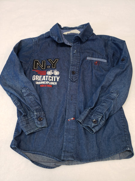 H&M Denim Long Sleeve Top