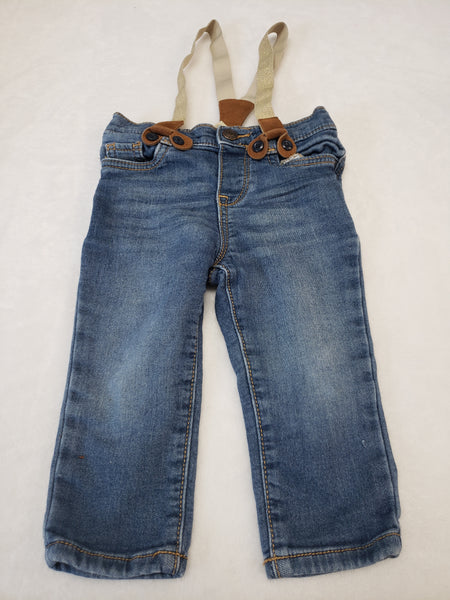 Oshkosh Jeans with Sparkle Suspenders