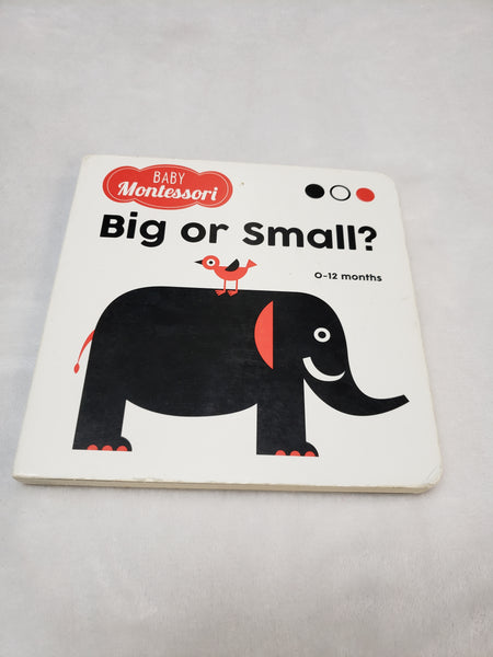 Baby Montessori Big or Small? Black and white Book