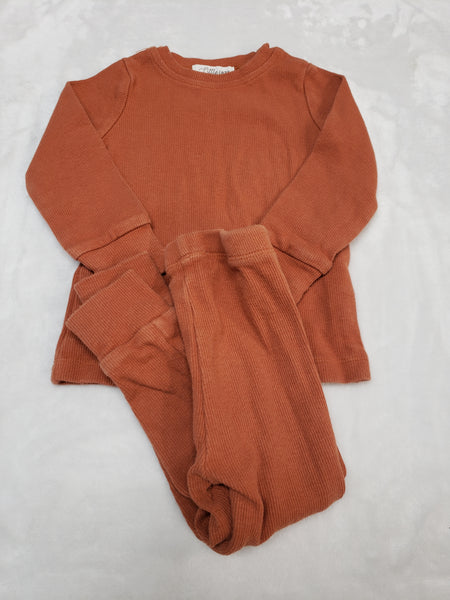 Little Lot Ribbed Organic Cotton Knit 2pc Outfit