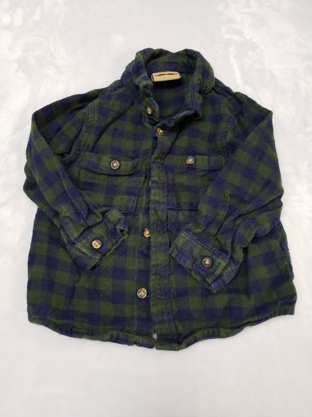 Little Gent Flannel Long Sleeve Top