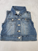 Justice Rhinstone Jean Vest