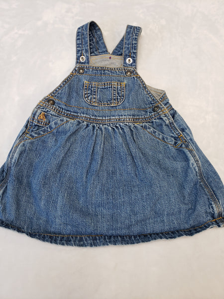 Gap Lined Jean Jumper Dress