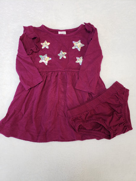Carter's Knit Sequin Dress with Diaper Cover