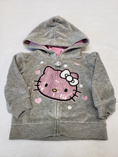 Hello Kitty Velour Sequin Zip-up Hoodie