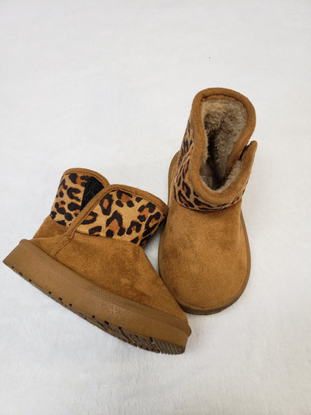 Leopard Fleece Lined Boots