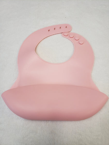 Pink Silicone Bib