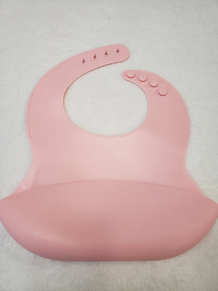 Pink Silicone Bib