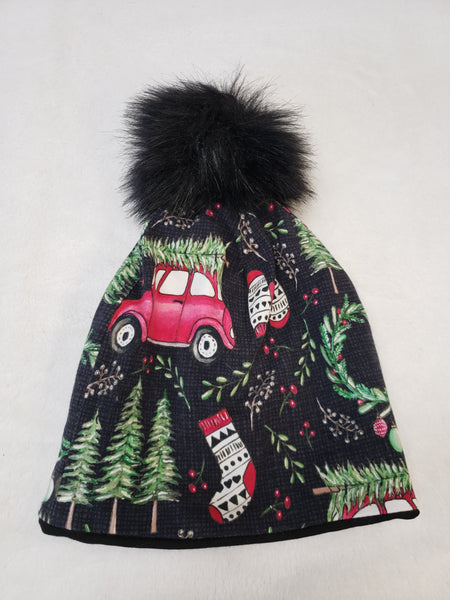 Christmas Print Small Shop Toque