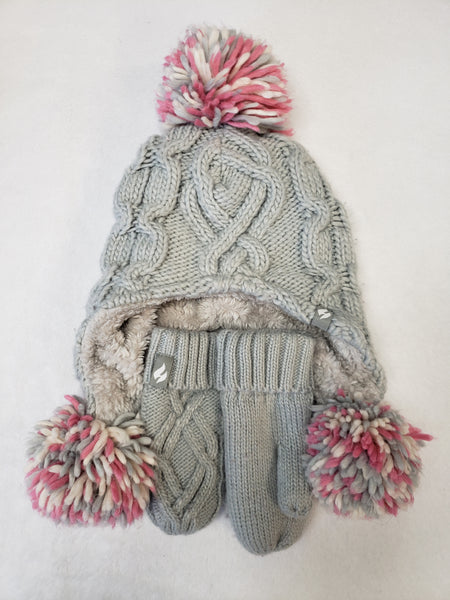 Heat Holders Plush Lined Knit Toque with Mittens