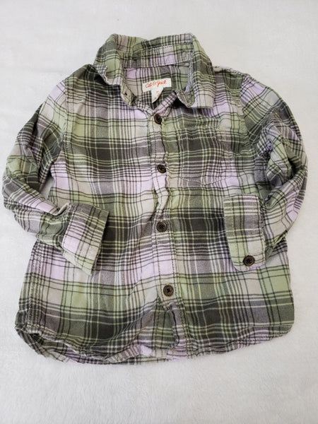 Cat & Jack Flannel Long Sleeve Top