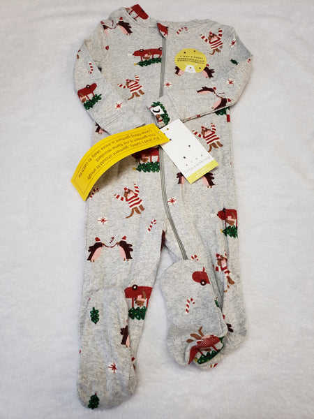 Brand New Little Earthling Organic Cotton Sleeper 2-way Zipper