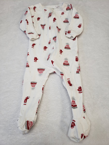 Petit Lem Sparkle Organic Cotton  Sleeper 2-way Zipper