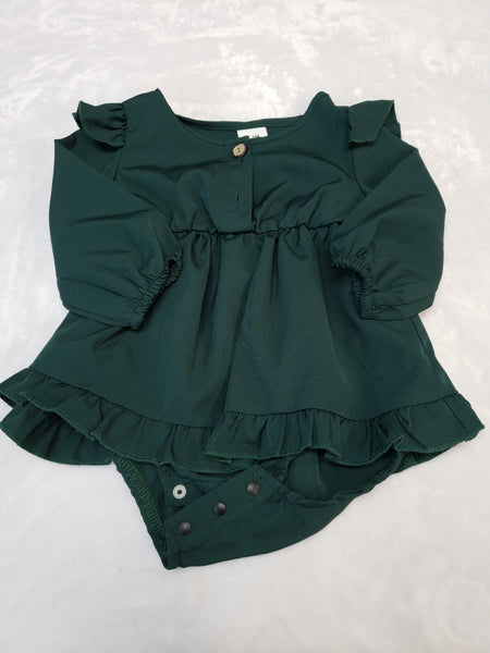 Shein Drark Green Onesie Dress
