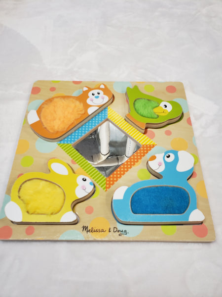 Melissa & Doug First Play Peek-A Book Pets Wooden Puzzle