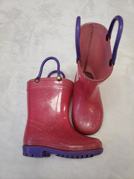 Pink Sparkle Rubber Boots