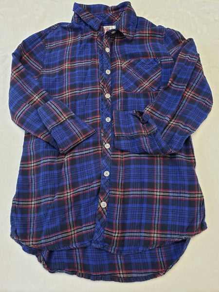 Justice Plaid Long Sleeve Top