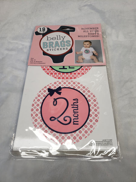 Girls Belly Brags Stickers