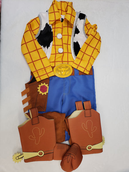 Disney Woody Costume- has paint on one sleeve