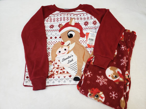 Brand New Rudolf 2pc Fleece Pj's