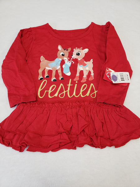 Brand New Rudolf Sparkle Long Sleeve Top