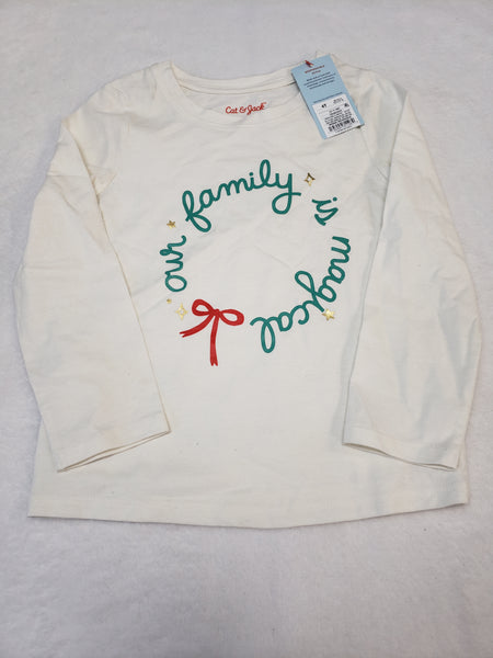 Brand New Cat & Jack Sparkle Long Sleeve Top