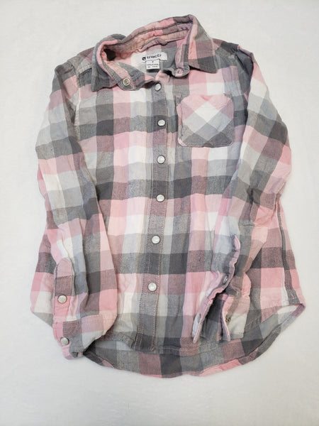 Tractor Flannel Long Sleeve Top